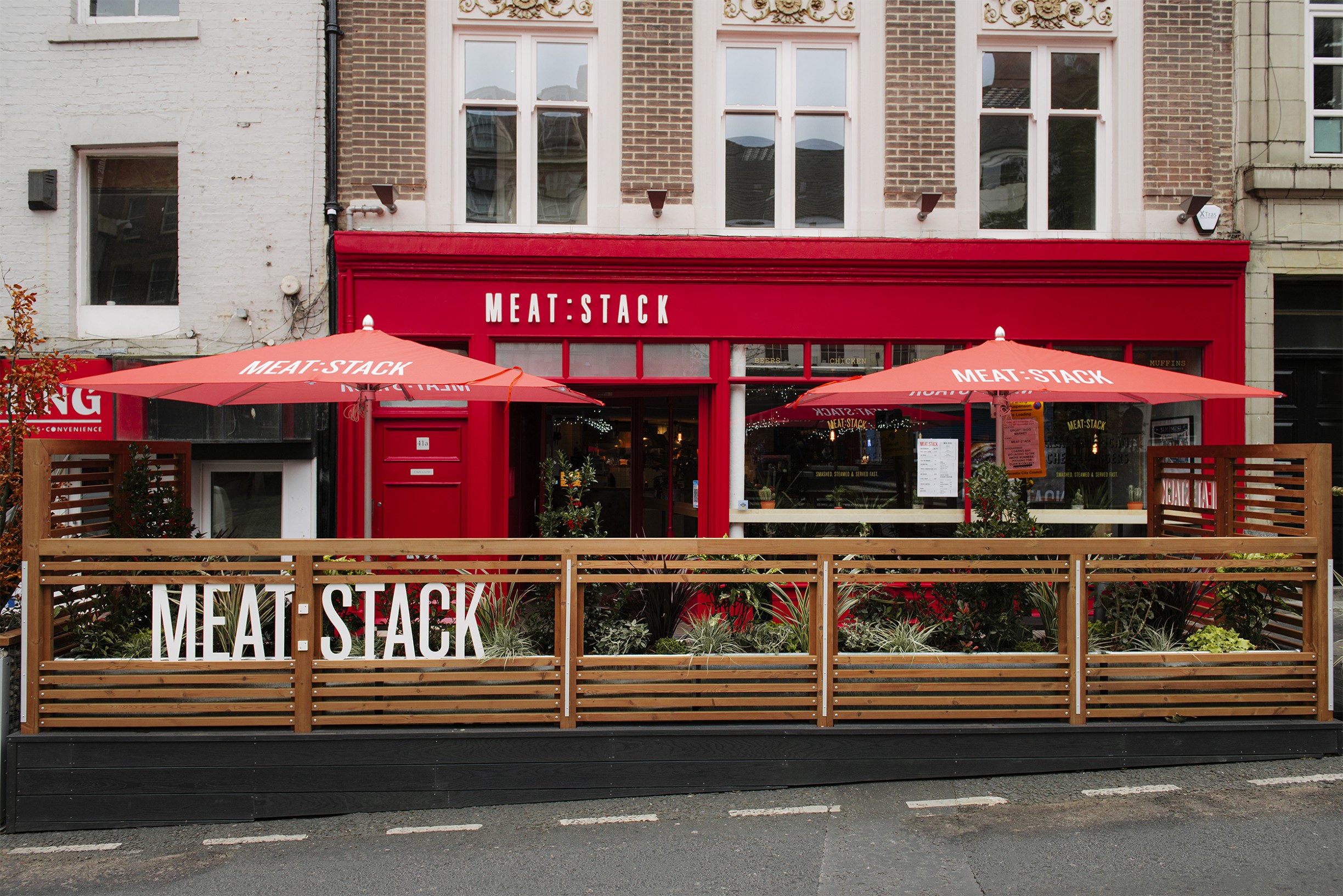 Meat:Stack parklet in the Bigg Market