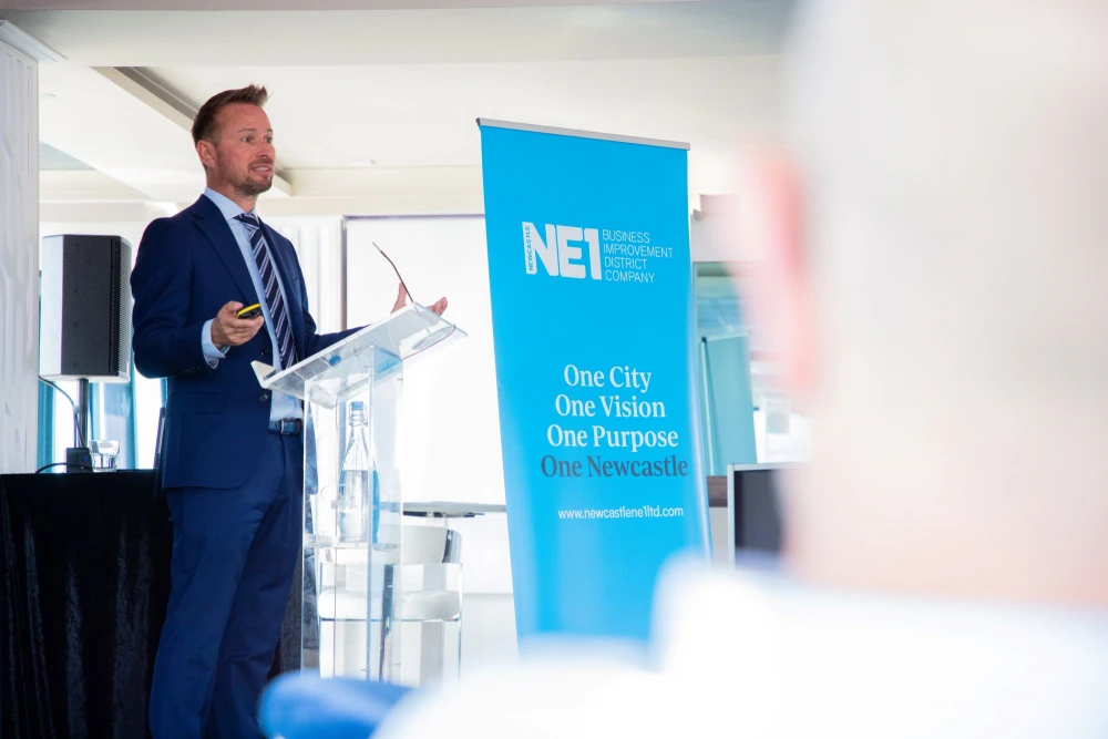 NE1 CEO Stephen Patterson at the BID renewal consultation document launch