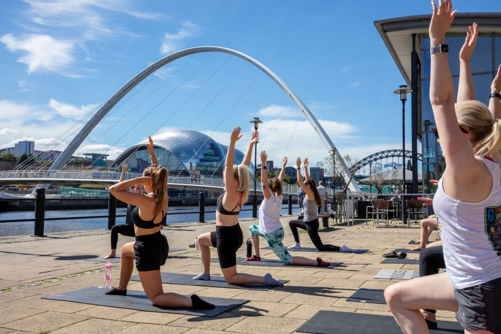 NE1's Summer in the City yoga class, Image by Kevin Gibson