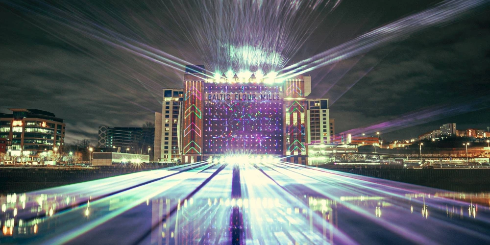 Chronicle Live | Dec 2023 | Sneak peek at spectacular New Year's Eve laser light show on Newcastle Quayside