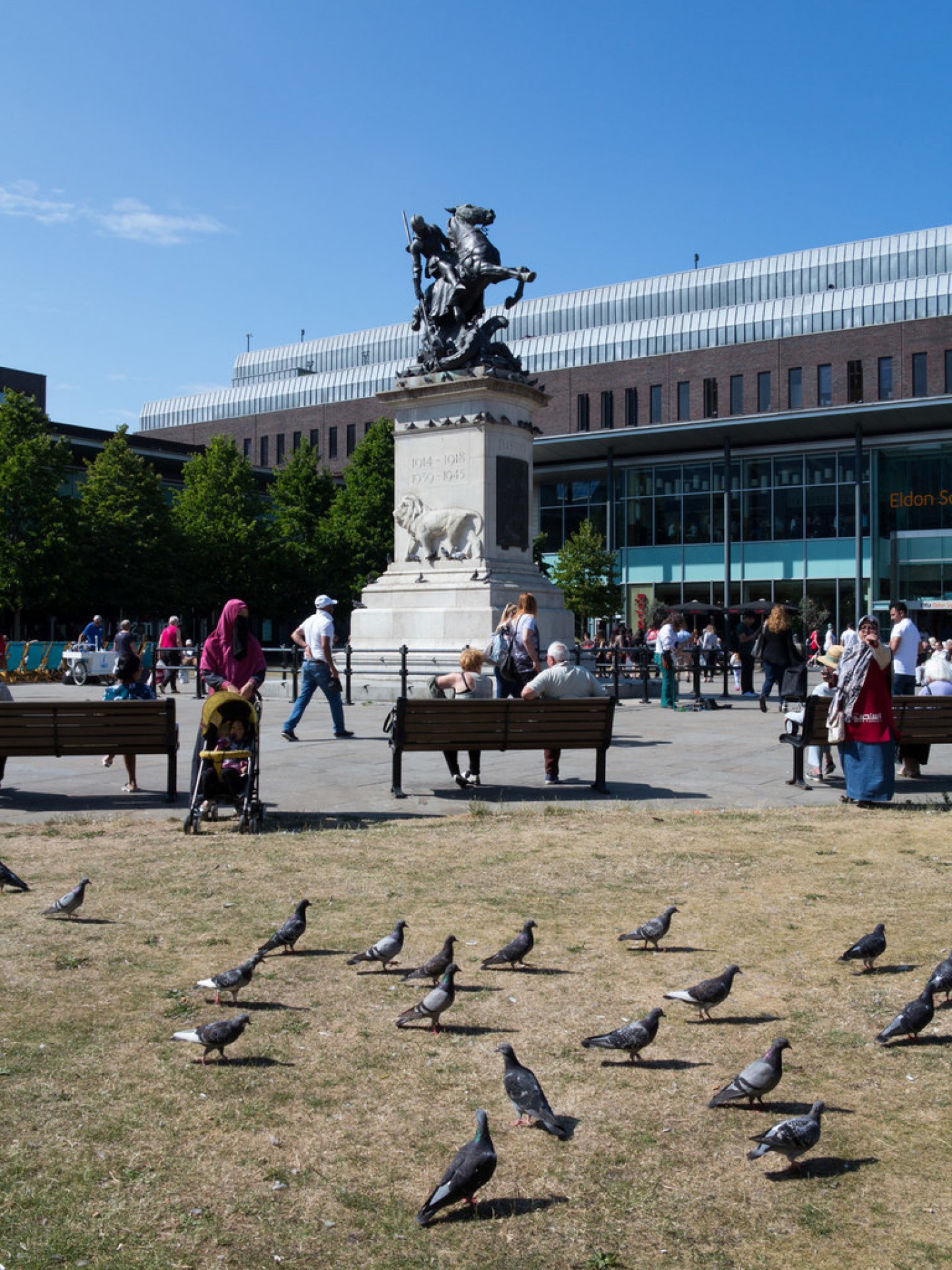 A war memorial in Old Eldon Sq