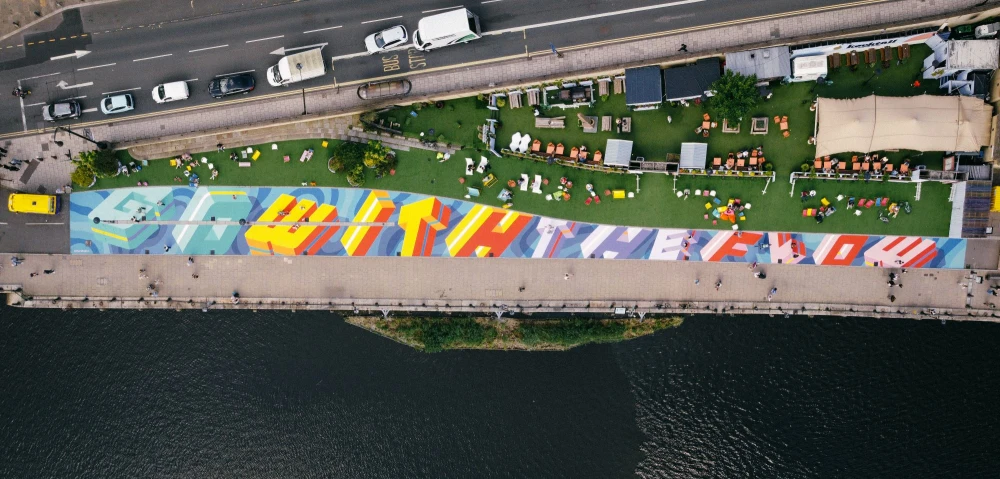 NE1's Giant Pavement Masterpiece Takes Shape on Newcastle's Quayside